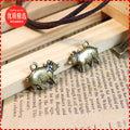 21x16mm 3D Flower Pig Alloy Charm Pendant