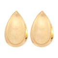 18K Gold Plated Brushed Metal Teardrop Stud Earrings With Silver Pins Vintage Light Luxury view 5