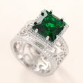Elegant Queen Style Heavy Square Statement Ring For Women With Micro Inlaid Zircon Design view 3