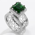 Elegant Queen Style Heavy Square Statement Ring For Women With Micro Inlaid Zircon Design view 5