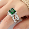 Elegant Queen Style Heavy Square Statement Ring For Women With Micro Inlaid Zircon Design view 1