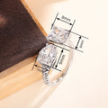 Trendy Waterdrop Geometric Adjustable Open Ring For Women, Square Fashion Statement Finger Jewelry view 4