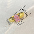 Sweet Pink Fairy Princess Ring For Women, Elegant Bridal Fashion Accessory Jewelry view 4