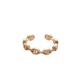 18K Gold Plated Copper Zircon Hollow Open Geometric Circle Ring For Women view 5