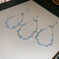 Aquamarine Zircon Oval Bow Bangle Delicate Light Luxury Fashion OL Jewelry view 2