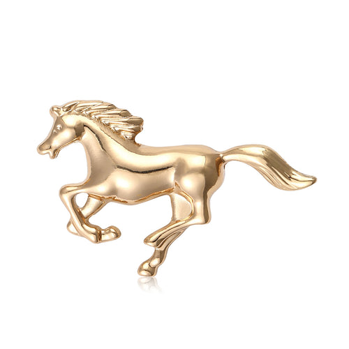 Artistic Alloy Enamel Horse Brooch Pin For Suits And Overcoats