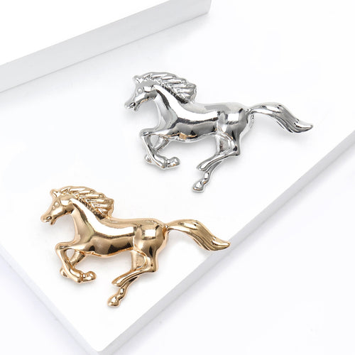 Artistic Alloy Enamel Horse Brooch Pin For Suits And Overcoats