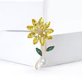 Alloy Rhinestone Daisy Bouquet Brooch Pin For Elegant Women Apparel view 3