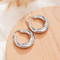 French Hong Kong Style Textured Ear Cuffs For Women, Fashion Statement Earrings Accessories view 5