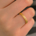 18K Gold Plated Copper Zircon Matte Starburst Open Ring Vintage Light Luxury Geometric Jewelry view 3