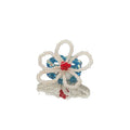 Handmade Artificial Crystal Beaded Flower Ring For Women Fresh Sweet Minimalist Fashion Jewelry view 5