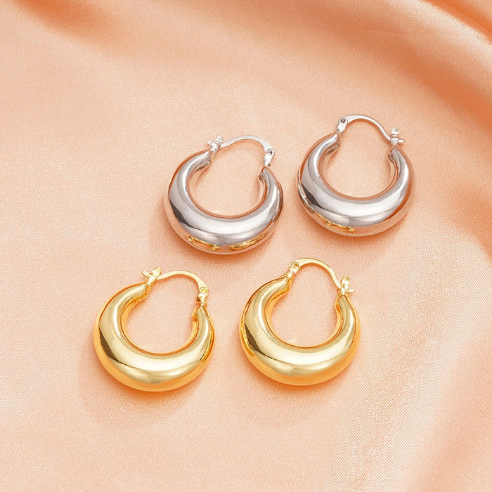 French Style Circular Ear Cuff Earrings For Women Trendy Elegant Fashion Statement Jewelry