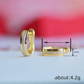 Gold Edge Micro Pave Fashion Earrings For Women, Light Luxury Daily Zircon Jewelry view 4
