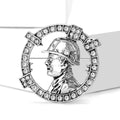 Alloy Rhinestone Engineer Badge Brooch Pin For Men Apparel view 3
