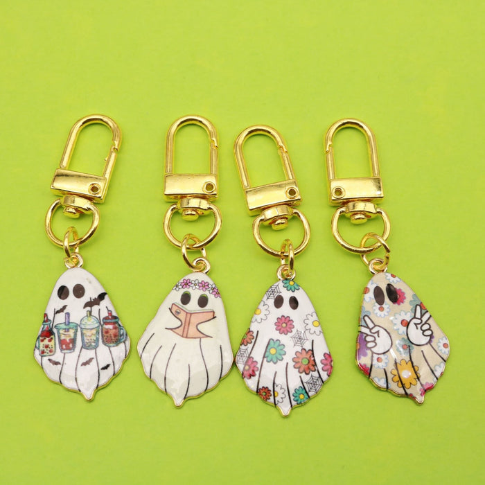 Metal Halloween Ghost Keychain For Fun Bag Charm