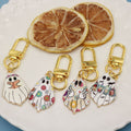 Metal Halloween Ghost Keychain For Fun Bag Charm view 3