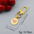 Metal Colorful Enamel Heart Keychain Cute Bag Charm Gift view 2