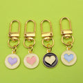 Metal Colorful Enamel Heart Keychain Cute Bag Charm Gift view 1