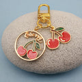 Zinc Alloy Summer Fruit Cherry Watermelon Keychain Bag Charm view 4