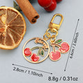 Zinc Alloy Summer Fruit Cherry Watermelon Keychain Bag Charm view 2