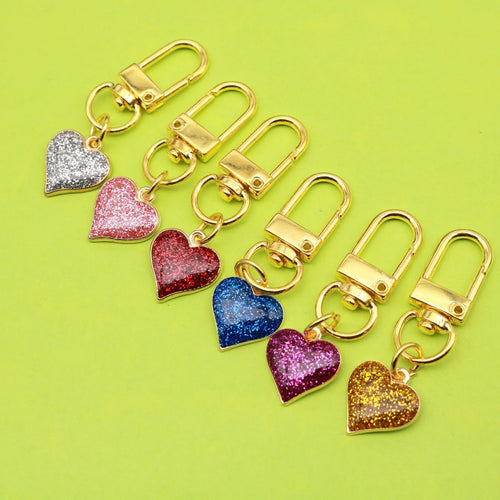Metal Enamel Heart Keychain Valentine Gift Set