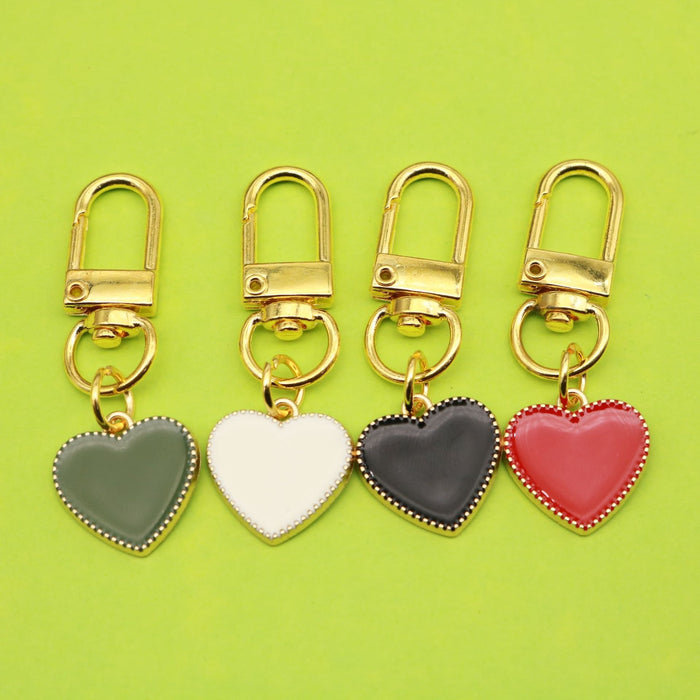 Metal Heart Geometric Keychain Couple Gift