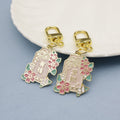 Metal Sakura Rabbit Good Luck Keychain Bag Charm view 3