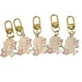 Metal Sakura Rabbit Good Luck Keychain Bag Charm view 5