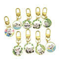 Zinc Alloy Panda Bamboo Keychain For School Bag Car Gift view 5