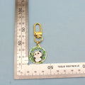 Zinc Alloy Panda Bamboo Keychain For School Bag Car Gift view 2