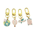 Zinc Alloy Airplane Globe Hot Air Balloon Keychain DIY Gift view 5