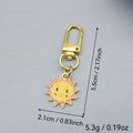 Metal Minimalist Sun Keychain For Bag Charm Gift view 2