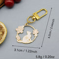 Metal Cute Rabbit Cat Keychain Bag Charm Gift view 2