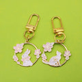 Metal Cute Rabbit Cat Keychain Bag Charm Gift view 1
