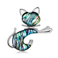 Aqua Silver Tone Shell Shell Metal Brooch Pin 3.6 x 4.6 cm view 6