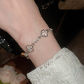 Crystal Rhinestone Flower Adjustable Bangle Fashion OL Light Luxury Bracelet Jewelry view 4