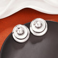 Exaggerated Punk Heavy Round Disc Stud Earrings For Women, Statement Designer Fashion Jewelry view 5