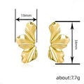 European American Vintage Exaggerated Irregular Petal Flower Stud Earrings For Evening Wear view 4