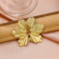 European American Vintage Exaggerated Irregular Petal Flower Stud Earrings For Evening Wear view 3