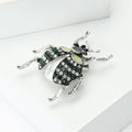 Alloy Rhinestone Beetle Brooch Pin For Unisex Apparel Decoration view 3