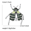 Alloy Rhinestone Beetle Brooch Pin For Unisex Apparel Decoration view 5