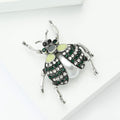 Alloy Rhinestone Beetle Brooch Pin For Unisex Apparel Decoration view 4