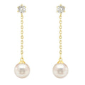 French Style Geometric Imitation Pearl Drop Earrings For Women, Elegant Lady Formal Dress Jewelry view 1