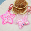 PVC Glitter Star Keychain Transparent Sequin Bag Charm Gift view 4