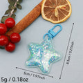 PVC Glitter Star Keychain Transparent Sequin Bag Charm Gift view 2
