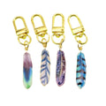Zinc Alloy Enamel Colorful Feather Keychain Bag Charm Gift view 5
