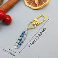 Zinc Alloy Enamel Colorful Feather Keychain Bag Charm Gift view 2