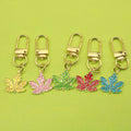 Zinc Alloy Enamel Maple Leaf Keychain Thanksgiving Gift view 1