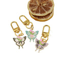 Alloy Butterfly Flower Keychain Bag Charm view 5
