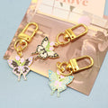 Alloy Butterfly Flower Keychain Bag Charm view 3
